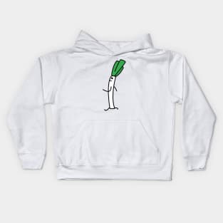 Leek cartoon Kids Hoodie